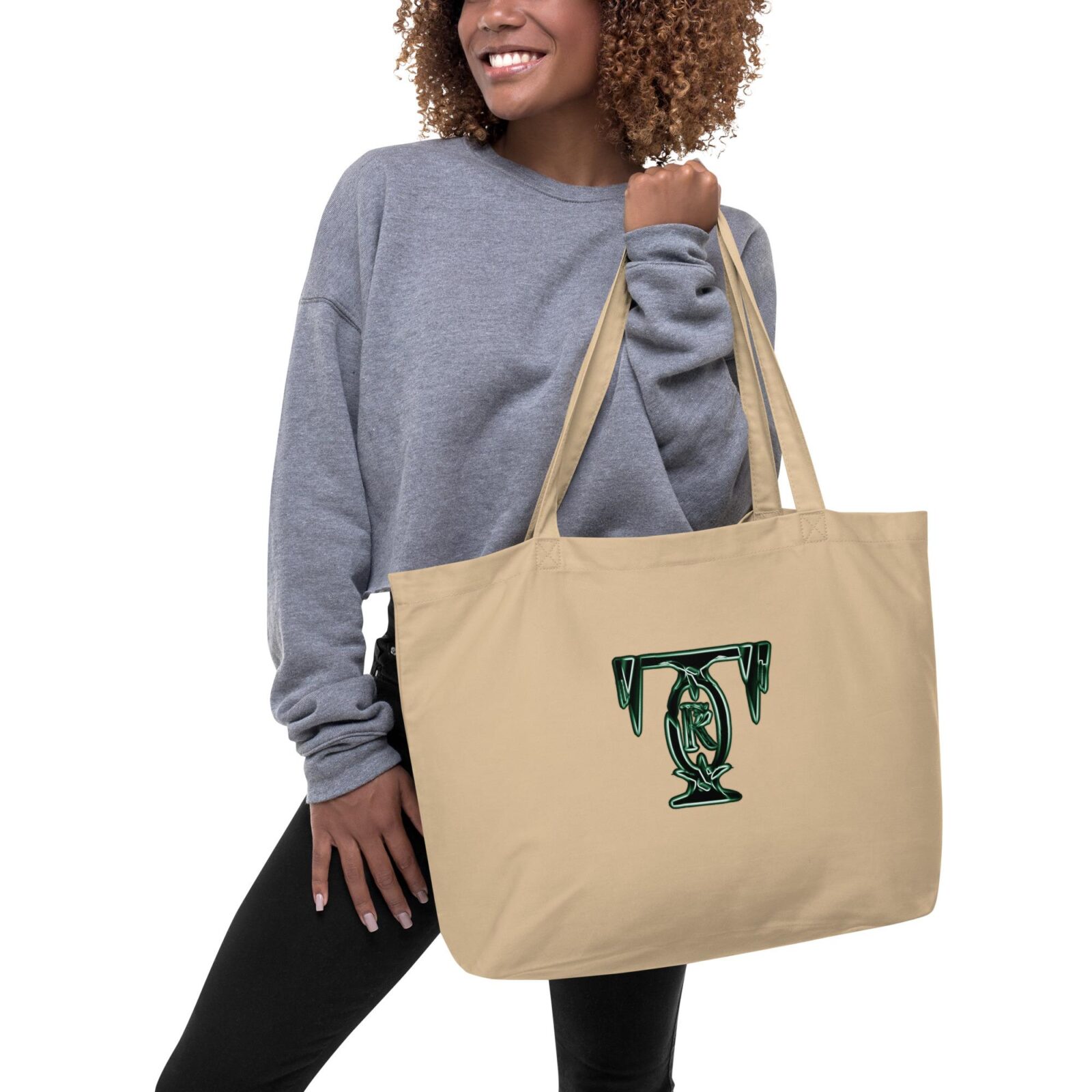 Threads of Rebellion Emerald Initiative | Eco-Friend | Large Tote Bag - Image 3