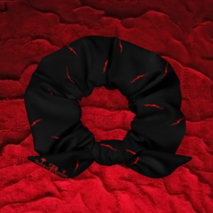 Hematic, It’s Real…eco friendly, recycled scrunchies, vampire theme for Halloween!