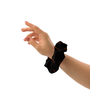 It’s Real...All Hallows’ eco friendly, recycled scrunchie, with bow, for accenting outfits during the Halloween season!