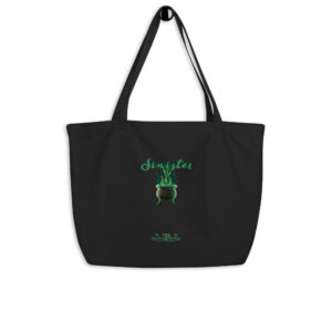 Sinister Halloween, green, eco-friendly tote bag.