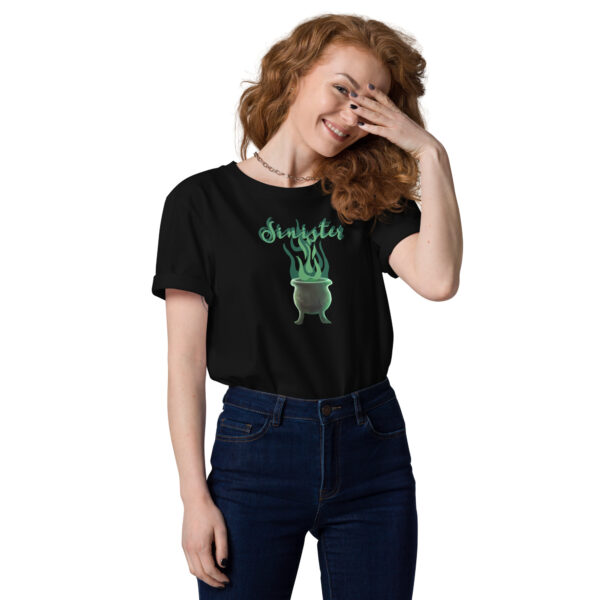 Sinister Halloween, green and black, organic shirt - black