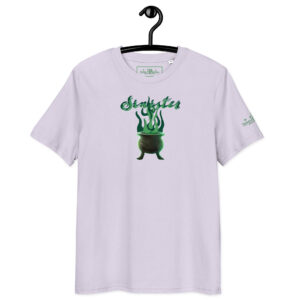 Sinister Halloween, green and black, organic shirt - lavender.