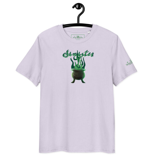 Sinister Halloween, green and black, organic shirt - lavender.