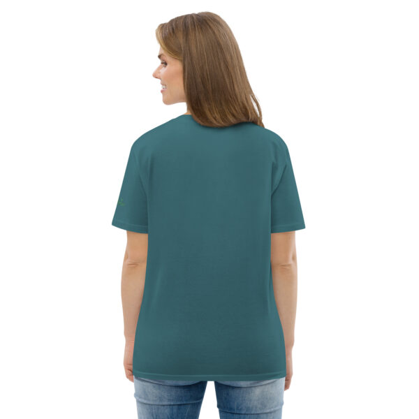 Sinister Halloween, green and black, organic shirt - teal