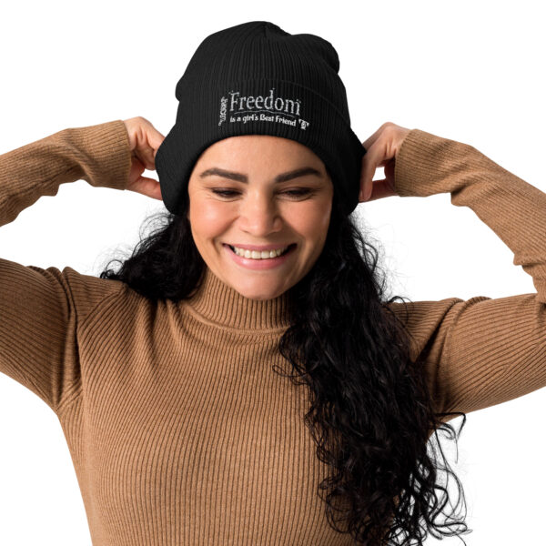 Freedom-BFF | AG | Organic Ribbed Beanie | Dark - Image 15