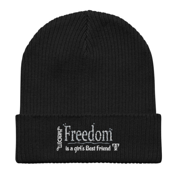 Freedom-BFF | AG | Organic Ribbed Beanie | Dark - Image 4