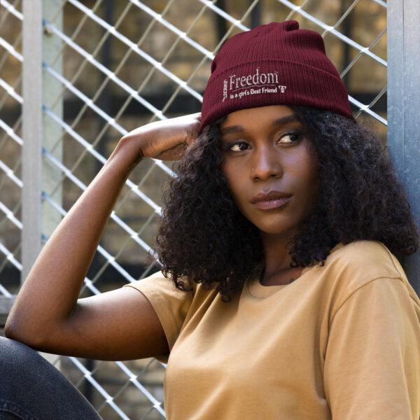 Freedom-BFF | AG | Organic Ribbed Beanie | Dark - Image 16