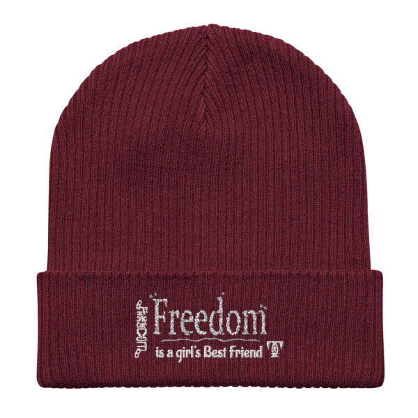 Freedom-BFF | AG | Organic Ribbed Beanie | Dark - Image 2