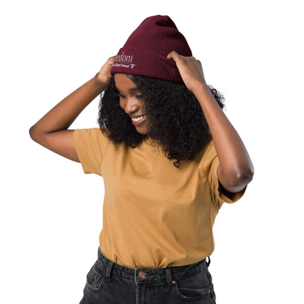 Freedom-BFF | AG | Organic Ribbed Beanie | Dark - Image 9