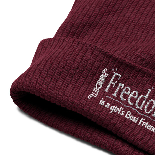 Freedom-BFF | AG | Organic Ribbed Beanie | Dark - Image 8