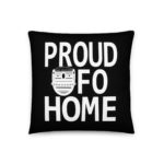 Proud UFO Home | Reversible Square Pillow | Dark