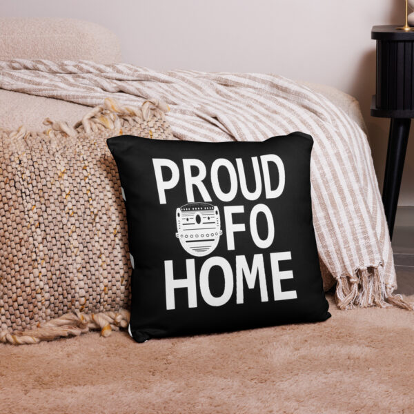 Proud UFO Home | Reversible Square Pillow | Dark - Image 3