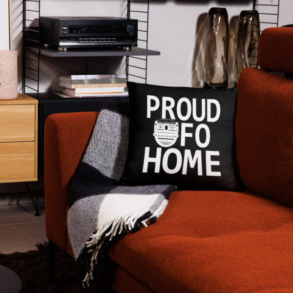 Proud UFO Home | Reversible Square Pillow | Dark - Image 5