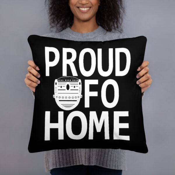 Proud UFO Home | Reversible Square Pillow | Dark - Image 11