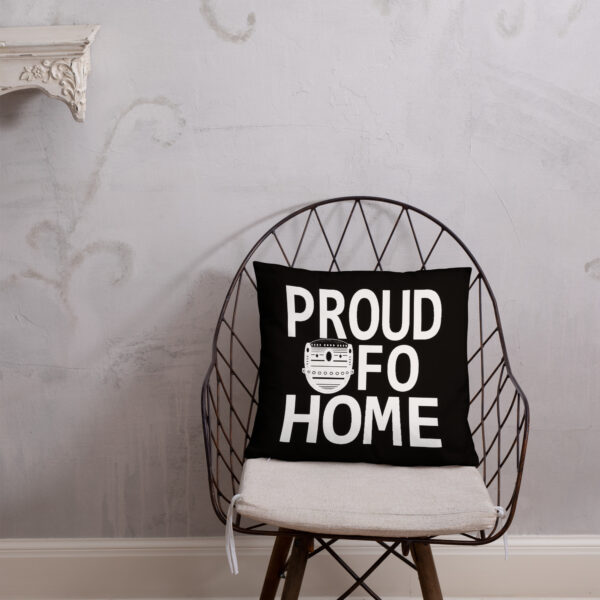 Proud UFO Home | Reversible Square Pillow | Dark - Image 13