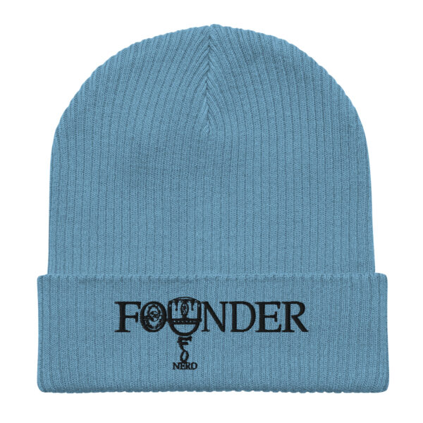 Founder (UFO Nerd) | AG | Organic Ribbed Beanie | Light - Image 3