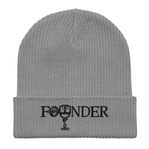 Founder (UFO Nerd) | AG | Organic Ribbed Beanie | Light - Image 5