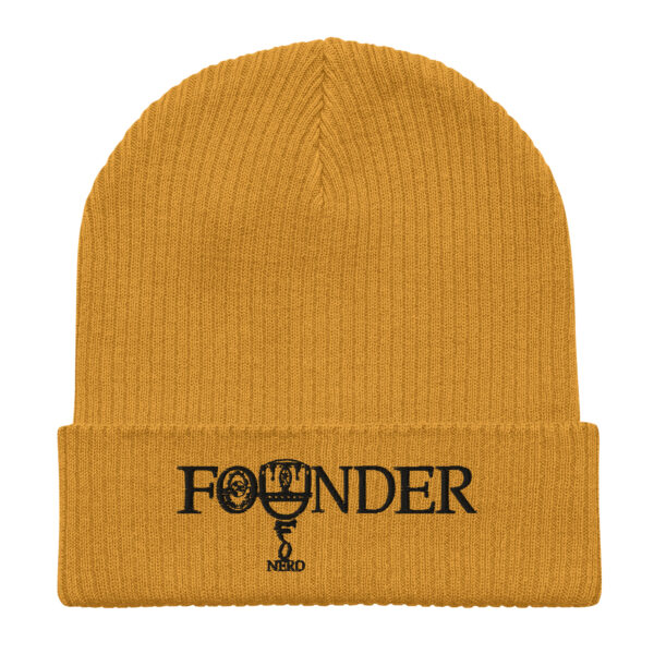 Founder (UFO Nerd) | AG | Organic Ribbed Beanie | Light - Image 4