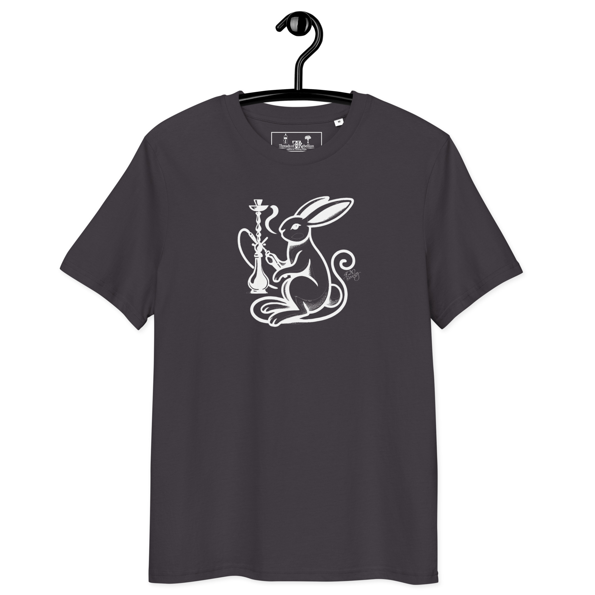 420 Bunny | AG | Organic T-Shirt | Dark - Image 7