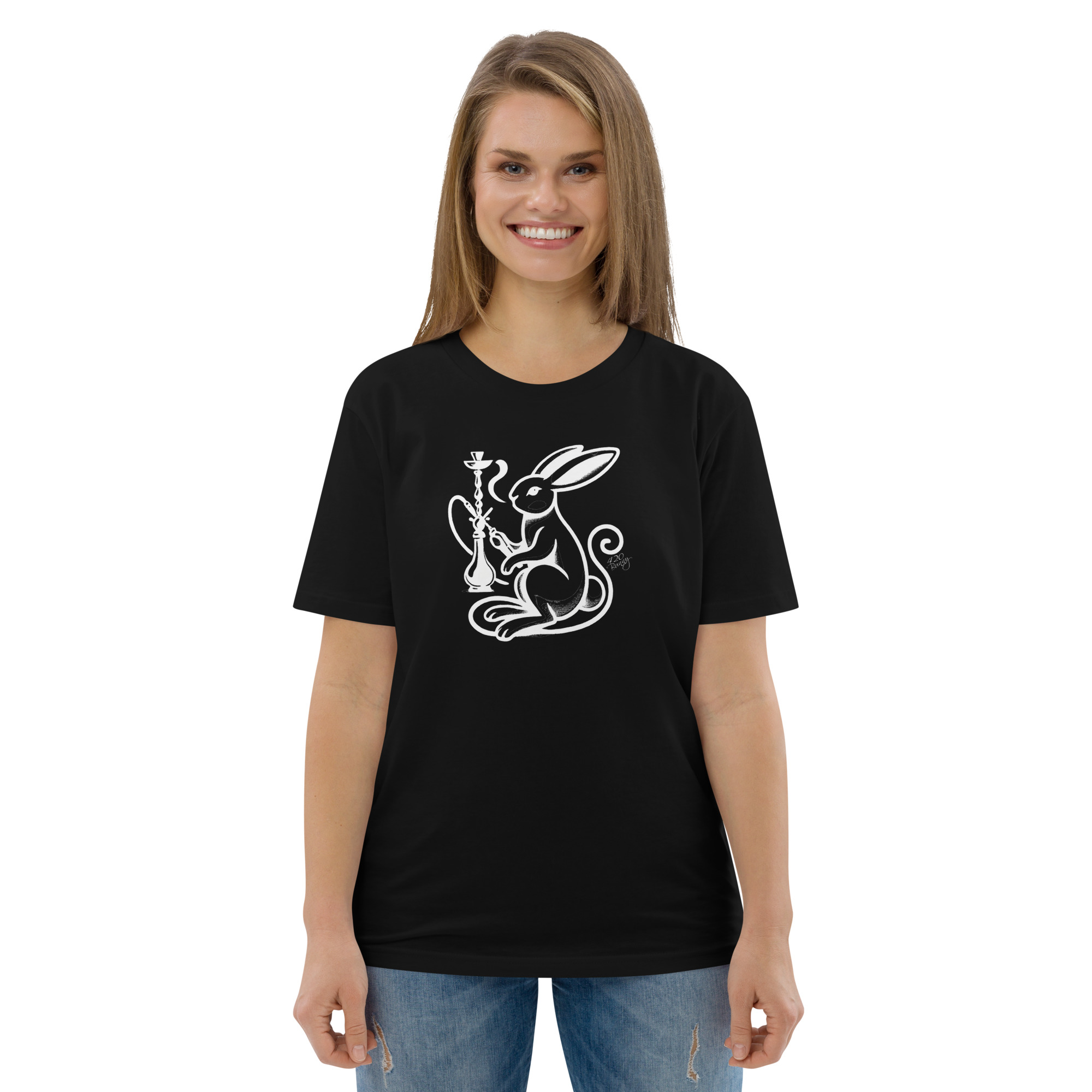 420 Bunny | AG | Organic T-Shirt | Dark - Image 14