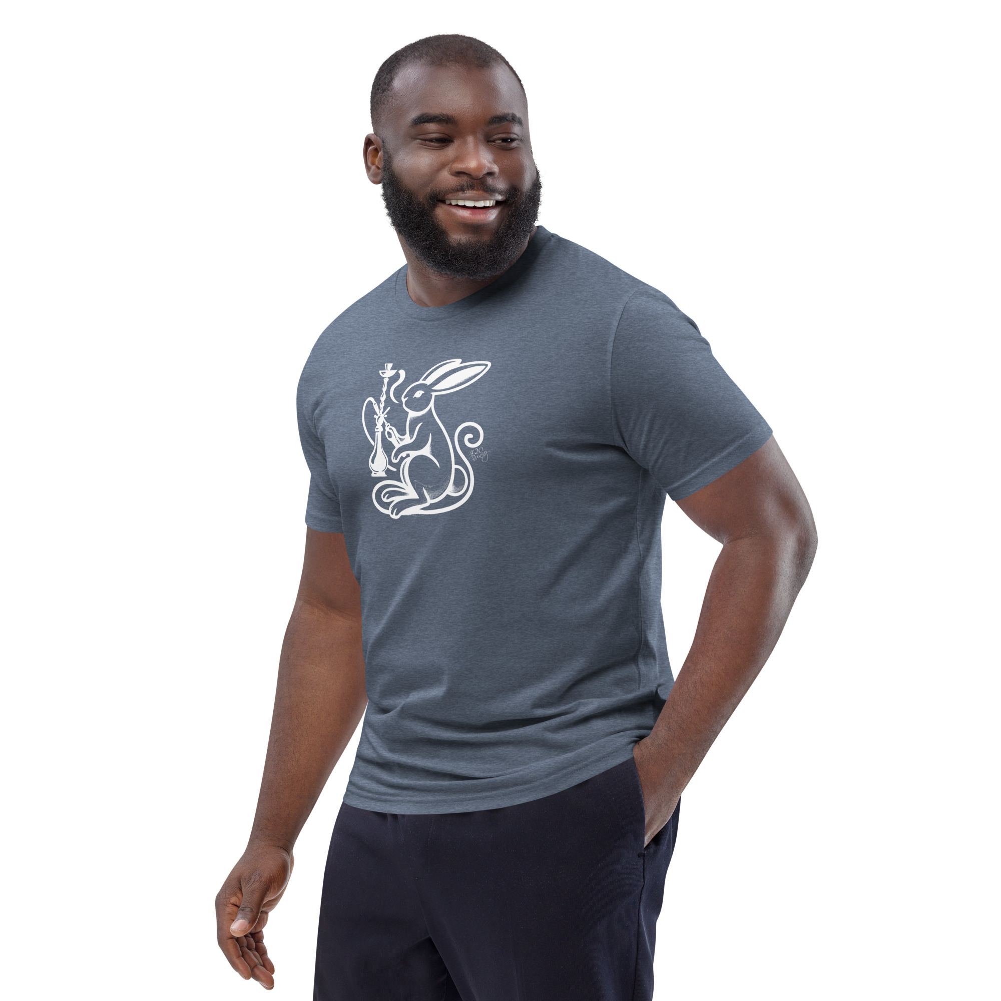 420 Bunny | AG | Organic T-Shirt | Dark - Image 10