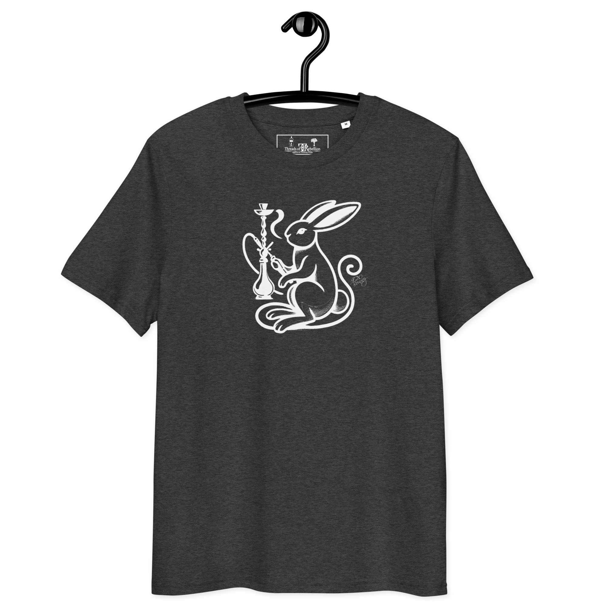 420 Bunny | AG | Organic T-Shirt | Dark - Image 8
