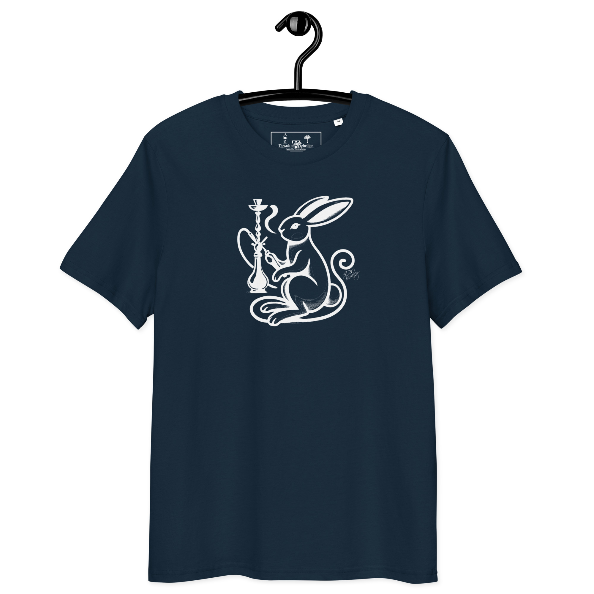 420 Bunny | AG | Organic T-Shirt | Dark - Image 4