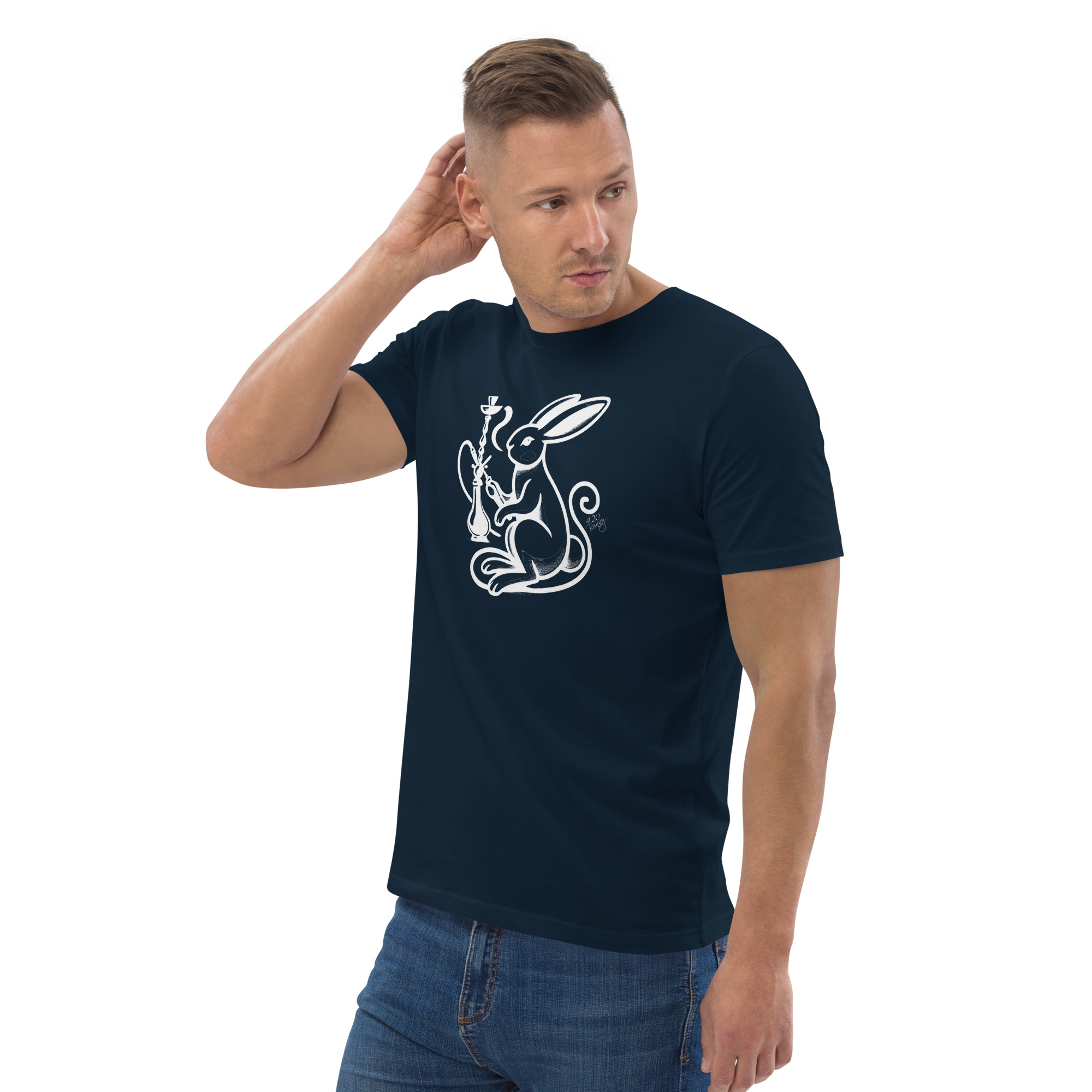 420 Bunny | AG | Organic T-Shirt | Dark - Image 19