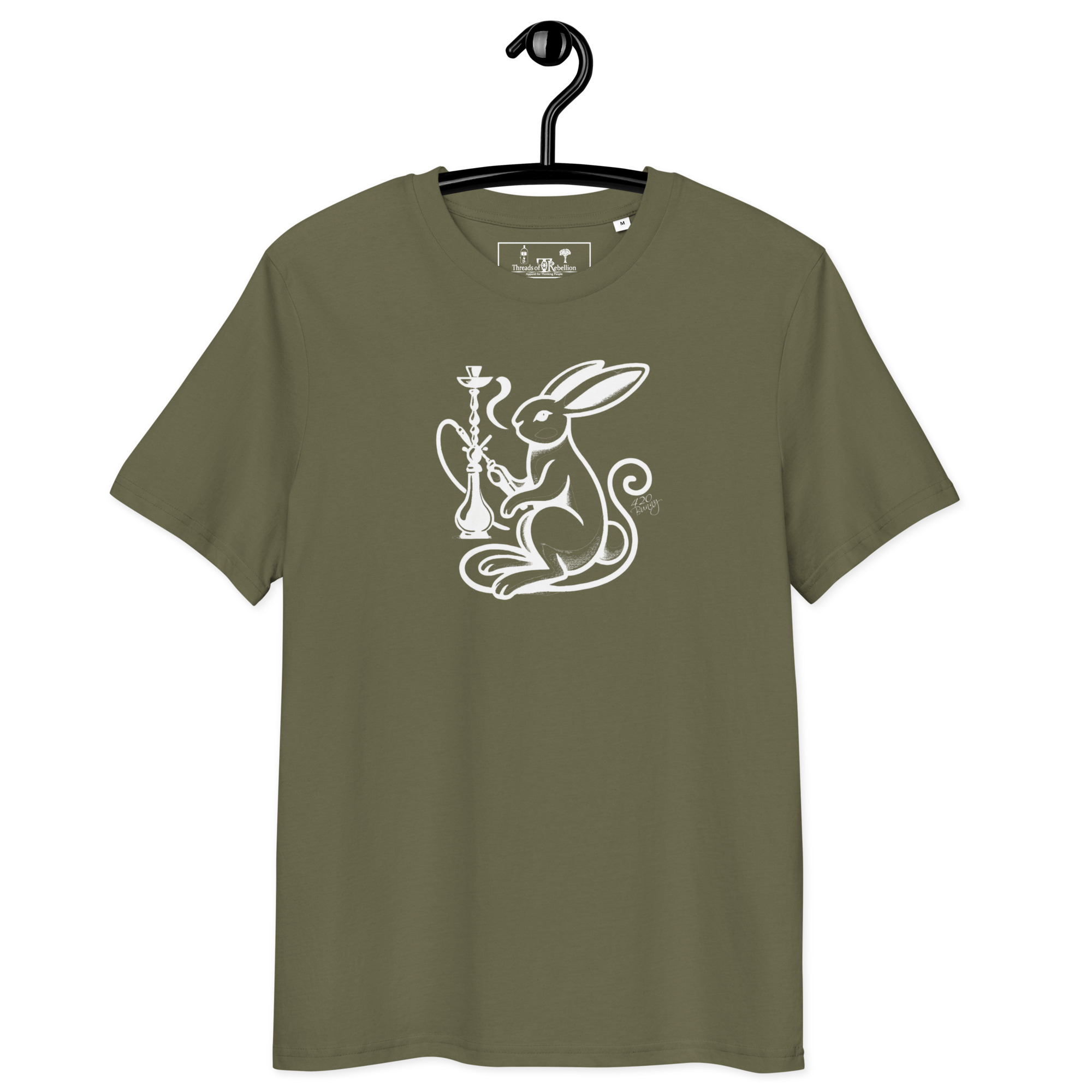 420 Bunny | AG | Organic T-Shirt | Dark - Image 9