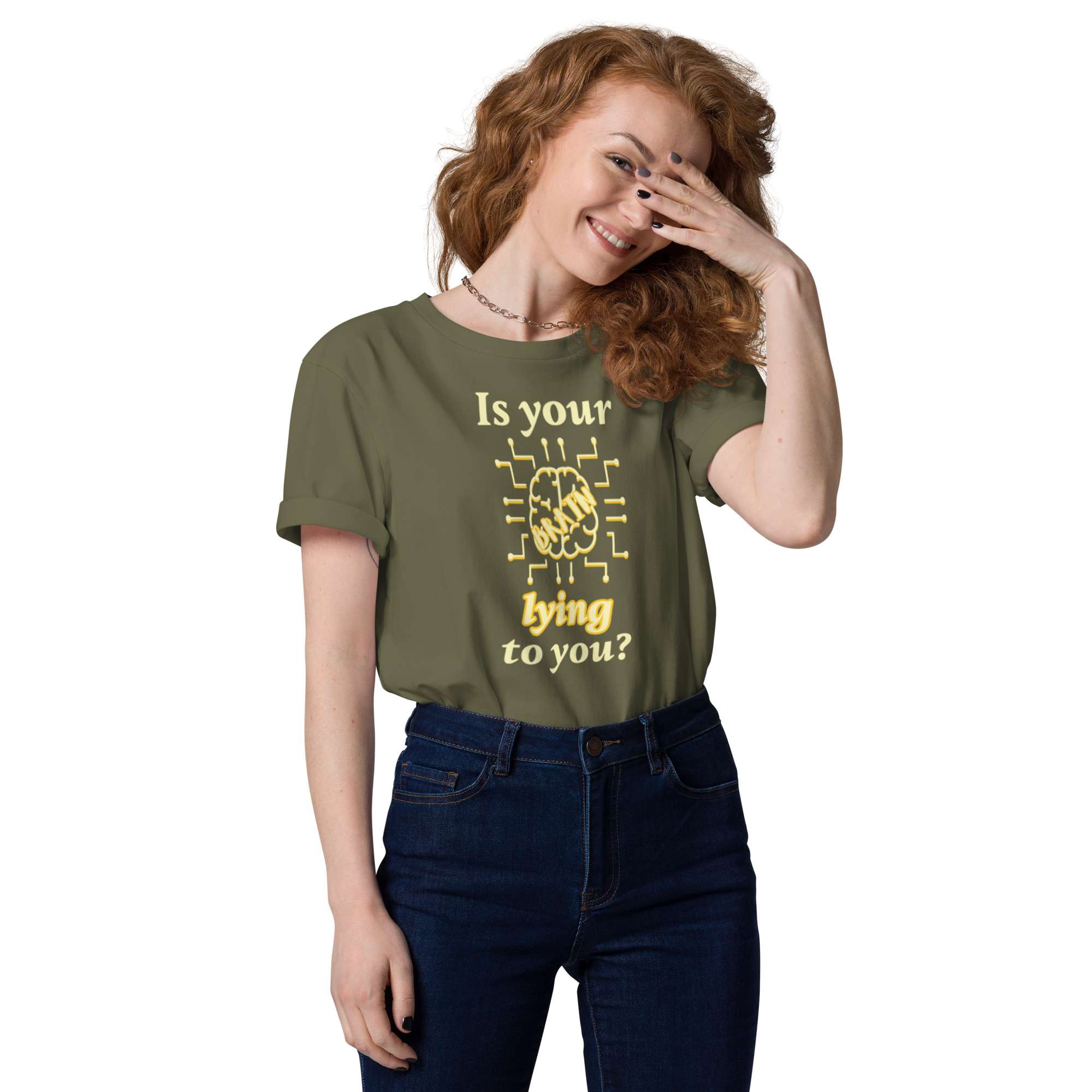 Brain Lies | AG | Organic T-Shirt - Image 8