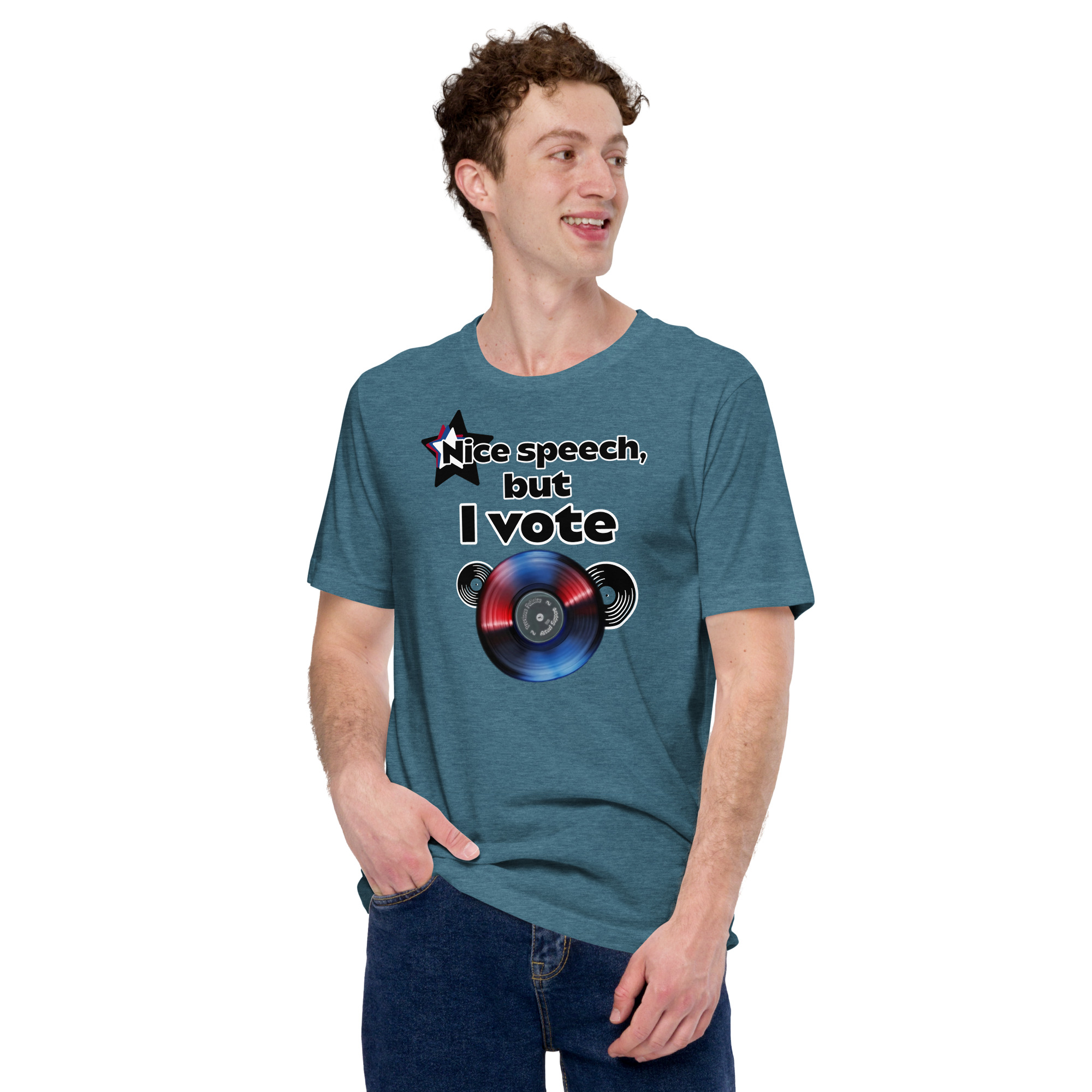 I Vote Record | AG | T-Shirt - Image 43