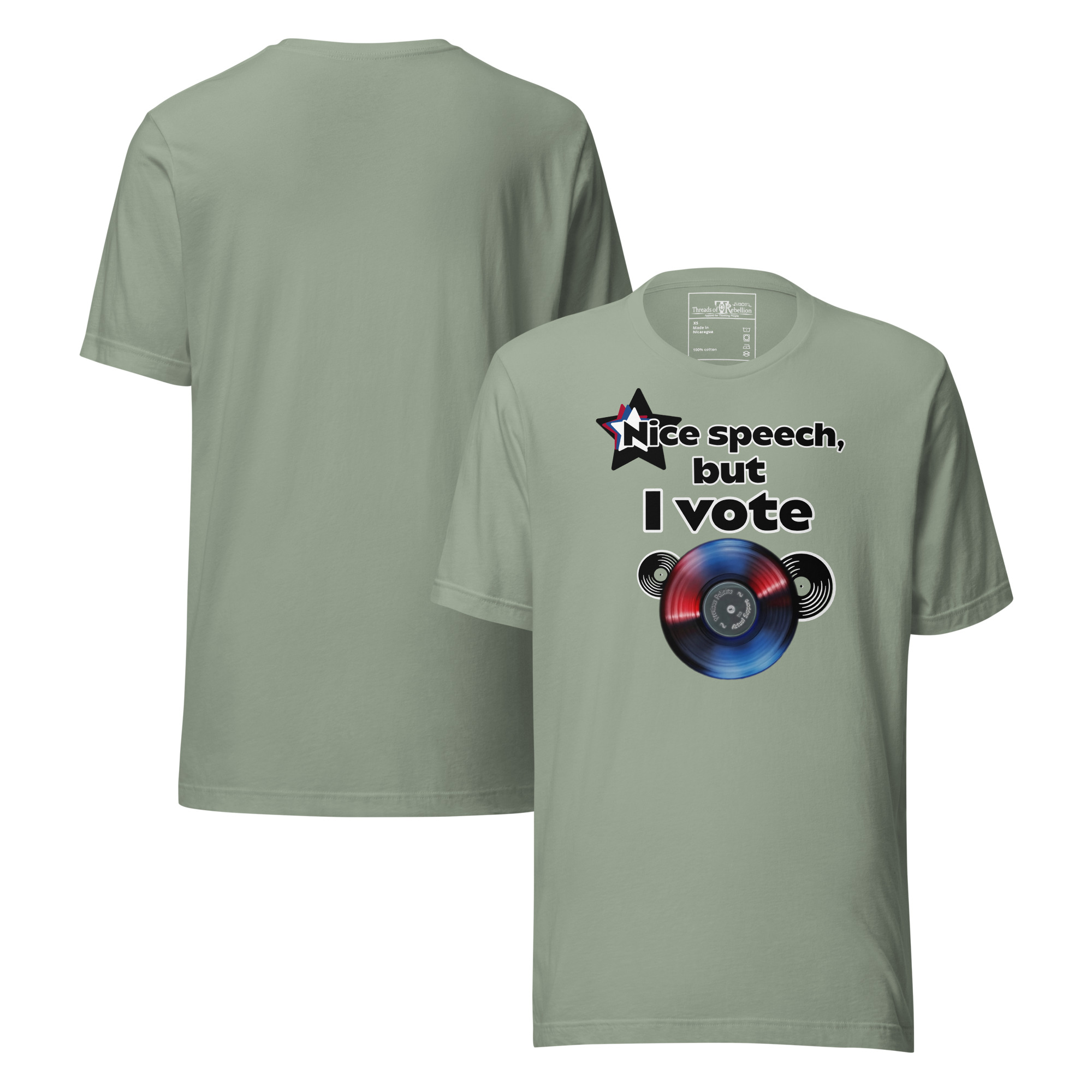 I Vote Record | AG | T-Shirt - Image 24
